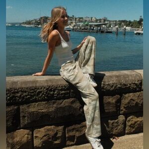 Brandy melville Anastasia light camo tie sweatpants